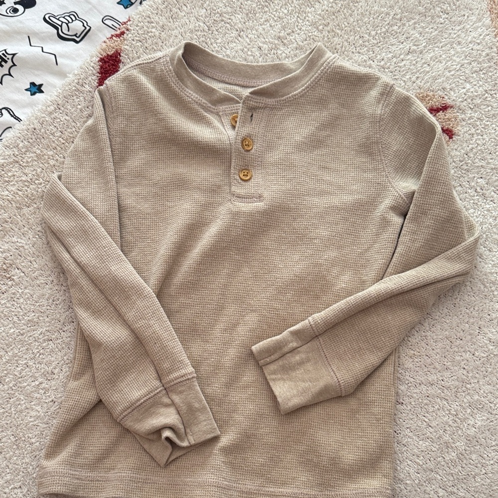 Jumping Beans Beige Waffle Knit Top